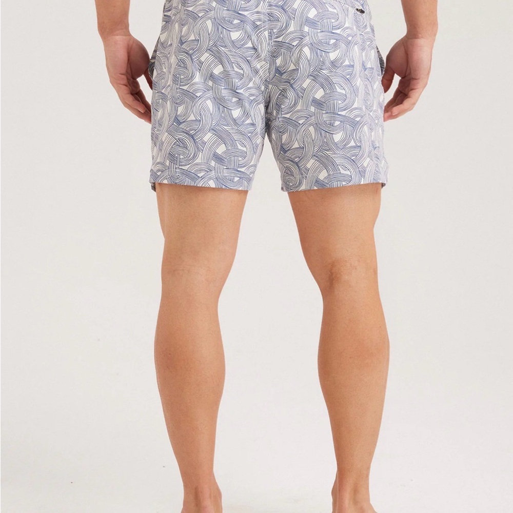 Stylish Gray Paisley Swim Trunks for Men - Picture 3 of 5